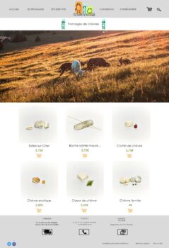 SITE PAGE PRODUIT FROMAGE